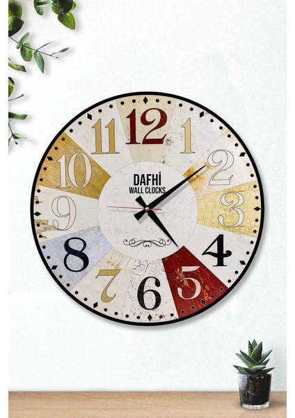 Dafhi Dekoratif Ahşap Duvar Saati 45X45