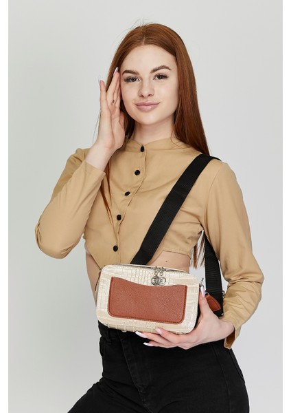 Kadın Üç Bölmeli Ayarlanabilir Çarpraz Kolon Askılı Omuz Çantası indirimleri