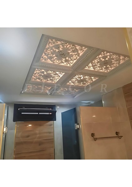 LED Döşenebilir Asma Tavan Uyumlu 60X60 Dekoratif Avangart Tavan Paneli
