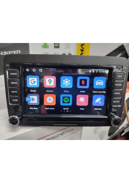 Volkswagen Passat-Jetta-Golf-Polo Caddy Uyumlu 7 Inç Multimedya 4gb Ram 64GB Hafıza 8 Çekirdek Işlemci fırsatları