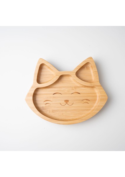 Sevimli Kedi Bölmeli Bambu Tabak Pembe