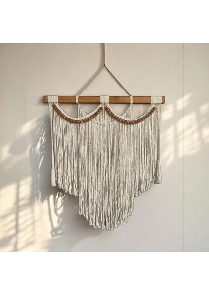 Boncuklu Makrome Duvar Süsü - 70 x 70 cm , Bohem & Rustik Ev Dekoru - Pinterest Tarzı Duvar Süsü