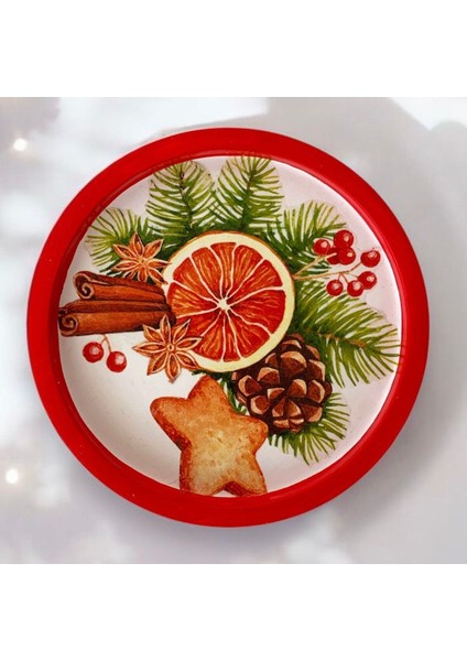 Kurumsal Hediyelik Yeni Yıl Yılbaşı Christmas Bardak Altlığı 14 cm Mumluk Kutulu Hediye fiyatları