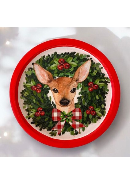 Kurumsal Hediyelik Yeni Yıl Yılbaşı Christmas Bardak Altlığı 14 cm Mumluk Kutulu Hediye fiyatları