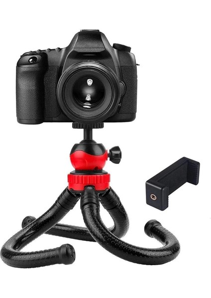 Flexible Octopus Tripod Dslr Tripod Masaüstü 5kg Kapasite Telefon Tripod Büyük Boy
