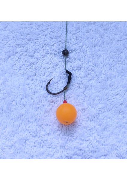 5 Adet Küspe'li Karışık RENKLI 14 mm Pop Up'lı Sazan Rig Takımları
