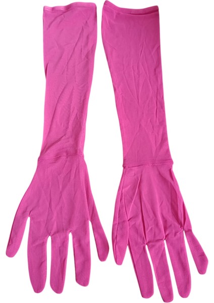 Pembe Şifon Eldiven, Şık Zarif Eldiven, Kadın Şifon Eldiven fiyatları