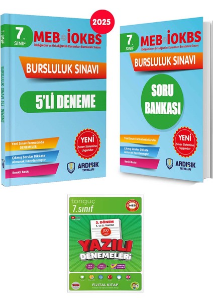 7. Sınıf Bursluluk Sınavı Soru Bankası + Deneme + 7. Sınıf 2. Dönem Yazılı Denemeleri