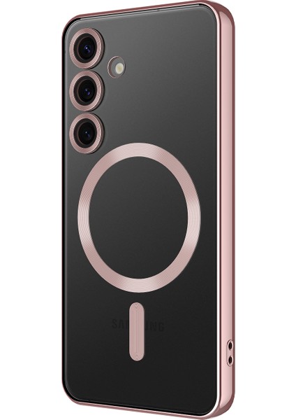 Samsung Galaxy S24 FE Kılıf Kamera Korumalı Magsafe Wireless Şarj Özellikli Zore Demre Kapak