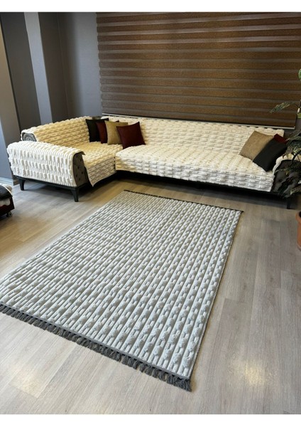 Tavşan Tüyü Yumuşak Keçeleşmez Kaymaz Dekoratif Bella Ithal Kalite Post Halı