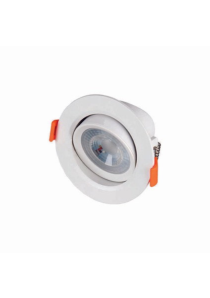 2 Adet Beyaz Kasa Beyaz Işık 5 Watt Sıva Altı Gömme Cob LED Spot Lamba Panel