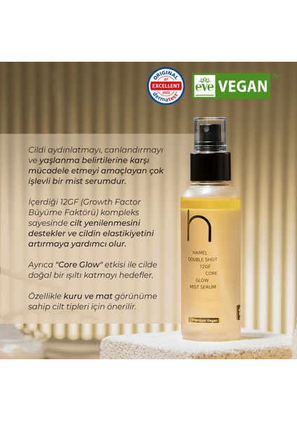 Double Shot Serum 12 Tip Peptid Premium Vegan Mist Serum Kore 100ml modelleri