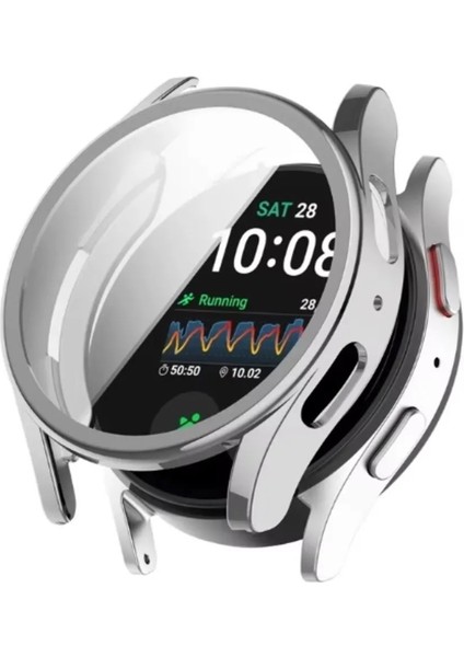 Samsung Galaxy Watch 7 - 40MM Uyumlu Tam Koruma Kasa ve Ekran Koruyucu Silikon Kılıf