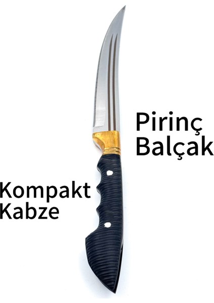 Koleksiyonluk Baba Bıçağı 31,5 cm Kompakt Kabze Hediye Deri Kılıflı indirimleri