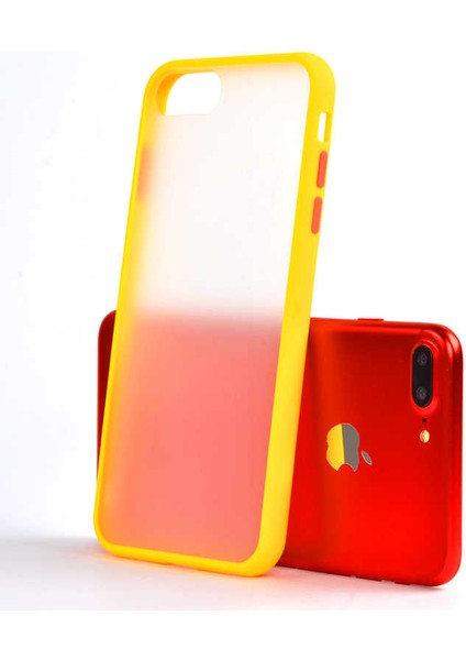 Apple iPhone 7 Plus / 8 Plus Uyumlu Kılıf Mat Renkli Parmak Izi Yapmayan Özel Tasarım Fri Silikon