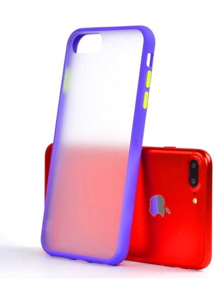 Apple iPhone 7 Plus / 8 Plus Uyumlu Kılıf Mat Renkli Parmak Izi Yapmayan Özel Tasarım Fri Silikon