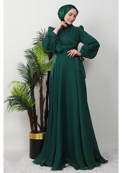 Zambak Ipek Abiye Zümrüt fiyatları