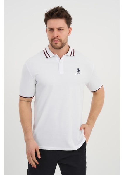 Polo Yaka Düğme Detaylı T-Shirt