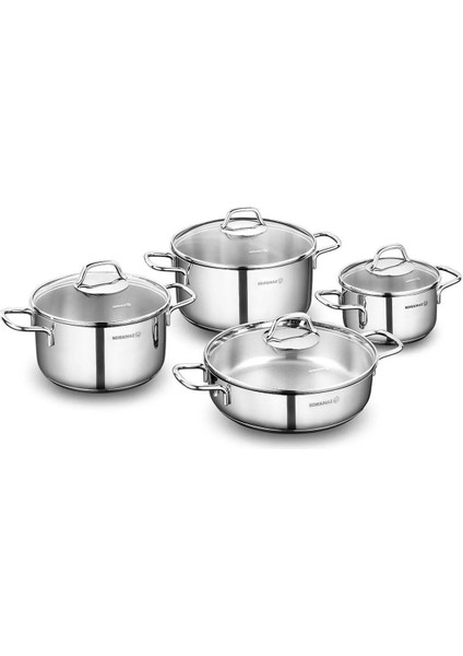 Perla Çelik Tencere Seti 8 Parça A1606