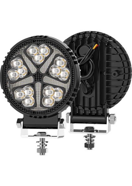 Off Road Çalışma Lambası ve Sis Farı 4 Inç Selamlamalı Çakar Ikaz Gündüz LED Drl 2 Mod 12/24 V fiyatları