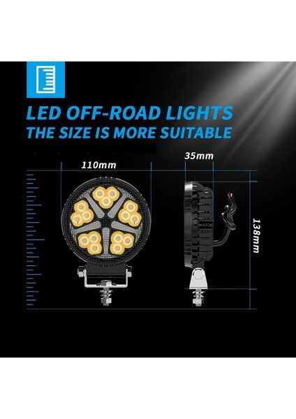 Off Road Çalışma Lambası ve Sis Farı 4 Inç Selamlamalı Çakar Ikaz Gündüz LED Drl 2 Mod 12/24 V modelleri