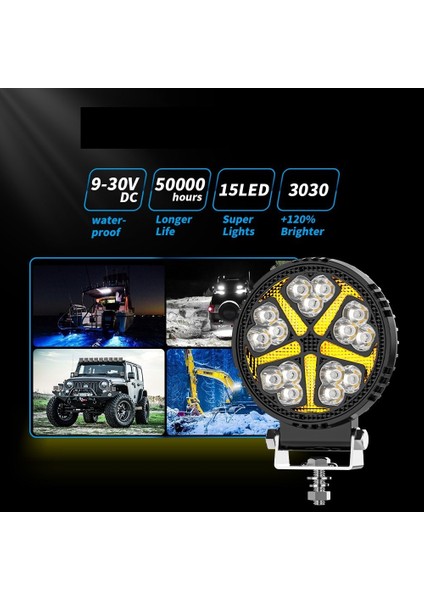 Off Road Çalışma Lambası ve Sis Farı 4 Inç Selamlamalı Çakar Ikaz Gündüz LED Drl 2 Mod 12/24 V fırsatları