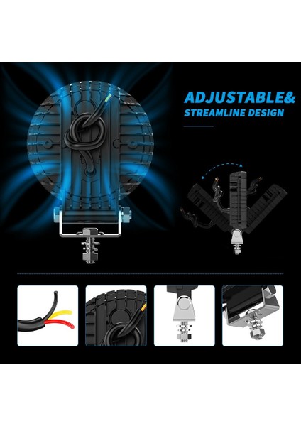 Off Road Çalışma Lambası ve Sis Farı 4 Inç Selamlamalı Çakar Ikaz Gündüz LED Drl 2 Mod 12/24 V indirimleri