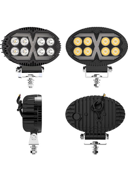 Off Road Sis Farı 5,5 Inç Selamlamalı Çakar Ikaz Gündüz LED 2 Mod Projektör Çalışma Lambası 12/24 V