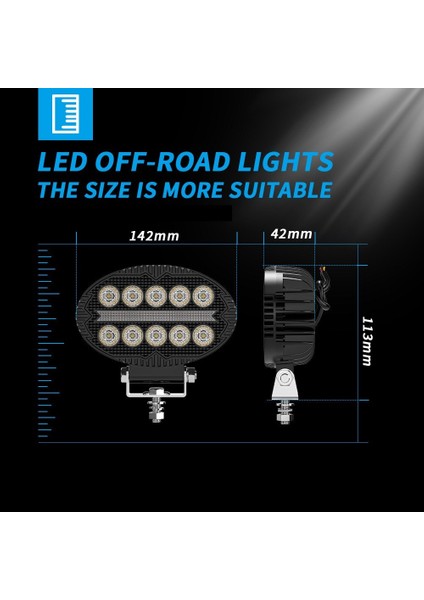 Off Road Sis Farı 5,5 Inç Selamlamalı Çakar Ikaz Gündüz LED 2 Mod Projektör Çalışma Lambası 12/24 V modelleri