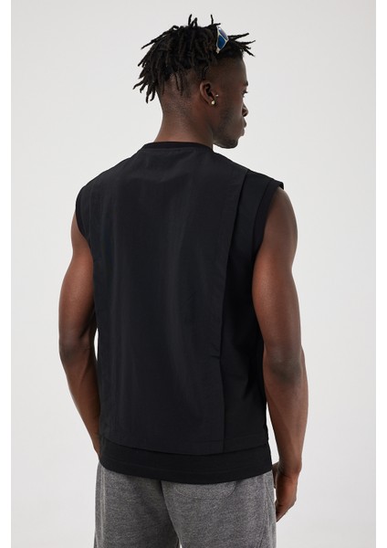 Rogue Siyah Kolsuz Spor Tişört Erkekler İçin %50 Pamuk %45 Polyester %5 Elastan fırsatları