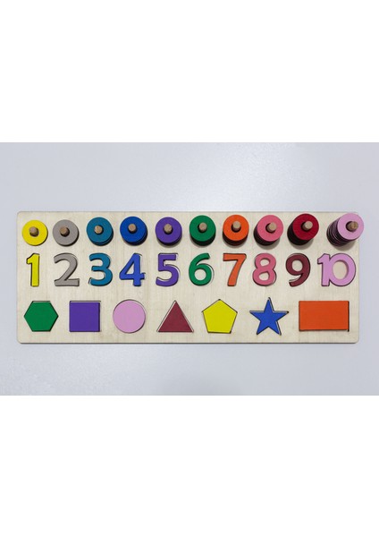 Montessori Ahşap Logaritmik Sayı Seti | Halkalı Şekiller Eğitici Oyuncak | 4-5 Yaş fiyatları