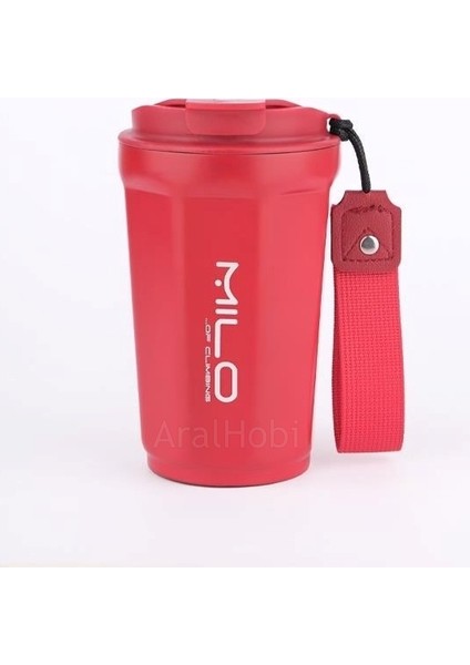 Dery 350 ml Çelik Termos Mug Kırmızı