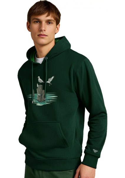 Doğaya Dönüş Tasarım Kapşonlu Sweatshirt fiyatları