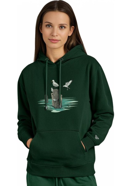 Doğaya Dönüş Tasarım Kapşonlu Sweatshirt modelleri
