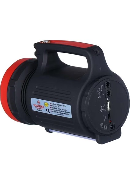 Uzun Aramalı Menzilli USB Çıkışlı Ledli Şarjlı El Feneri PD-8080