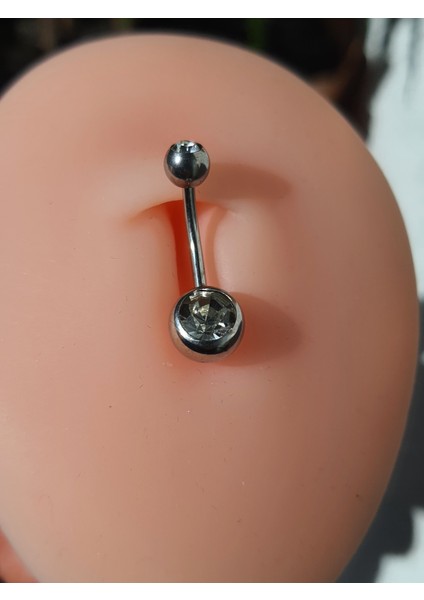 Zirkon Taşlı Paslanmaz Çelik Göbek Piercingi indirimleri