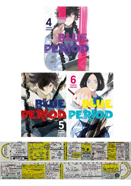 Blue Period 4. 5. 6. Ciltler Manga Seti (Matematik Öğreten Cetvel) - Tsubasa Yamaguçi