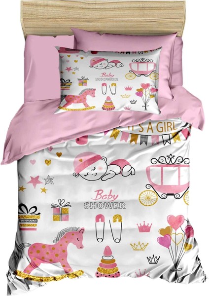 Dijital Baskılı 3D Pamuklu Yenidoğan Bebek Nevresim Takımı Happy Baby Shower modelleri