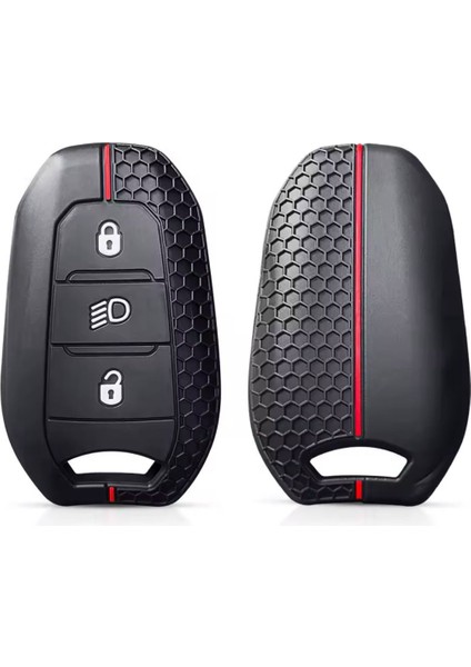 Peugeot 208 308 508 2008 3008 5008 Rifter Silikon Anahtar Koruma Kılıfı Far Tuşlu 2.resime Bakınız