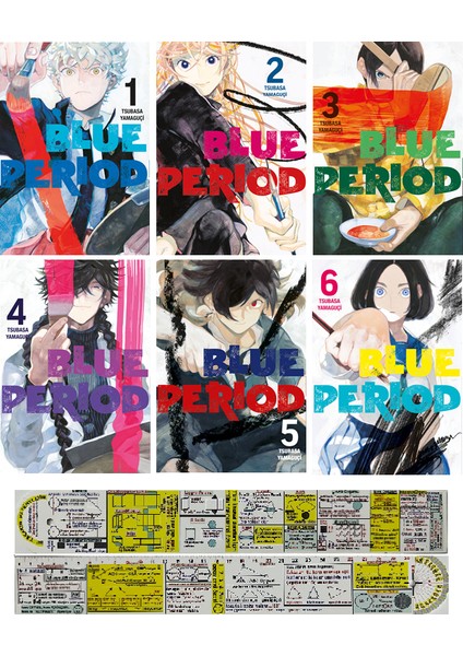 Blue Period 1. 2. 3. 4. 5. 6. Ciltler Manga Seti (Matematik Öğreten Cetvel) - Tsubasa Yamaguçi