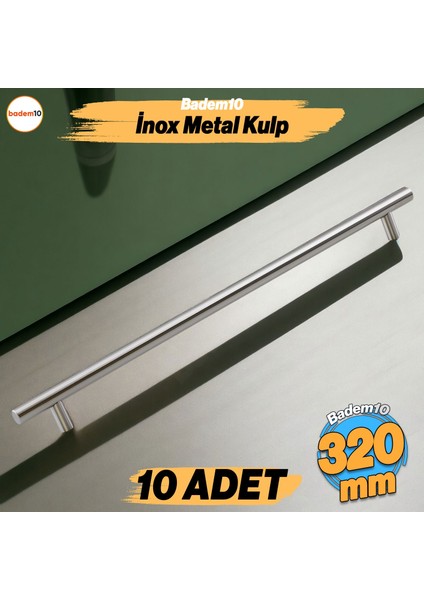Rosemary 10 Adet Inox Metal Kulp (320 Mm-32 cm) Mobilya Mutfak Çekmece Dolabı Kulpu Kulbu Kulpları