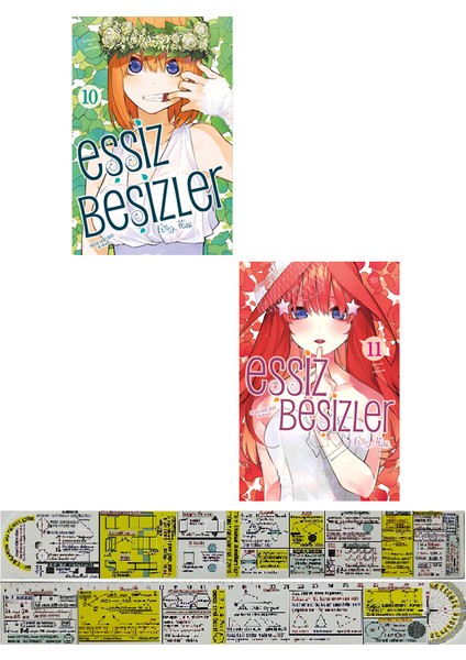 Eşsiz Beşizler 10. 11. Ciltler Manga Seti (Matematik Öğreten Cetvel) - Negi Haruba