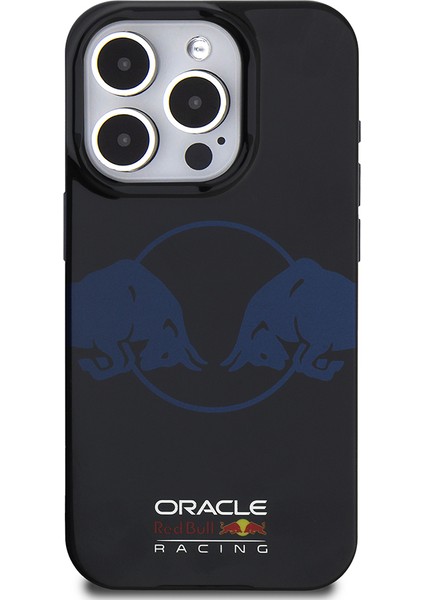iPhone 15 Pro Max Kılıf Redbull Lisanslı Magsafe Uyumlu Iml Çift Boğa Baskılı Sert Pc Kapak Lacivert