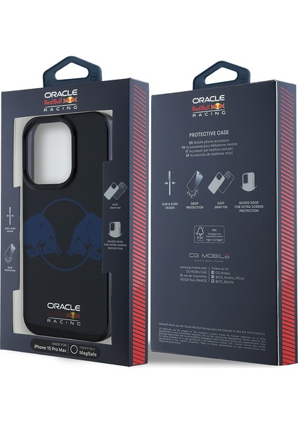 iPhone 15 Pro Max Kılıf Redbull Lisanslı Magsafe Uyumlu Iml Çift Boğa Baskılı Sert Pc Kapak Lacivert indirimleri