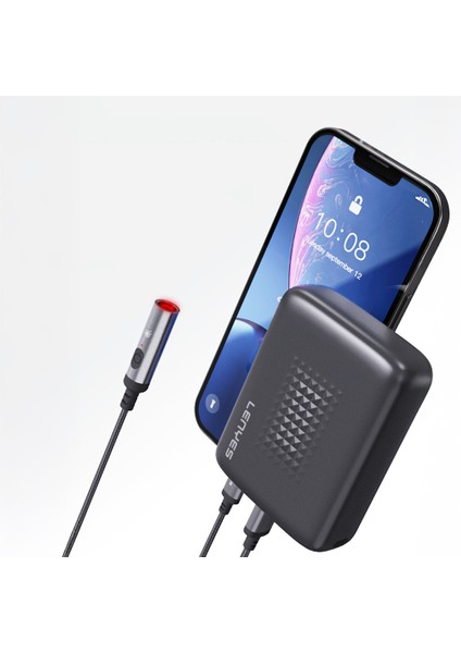 Type-C Portlu Elektronik Çakmak Lenyes LC110-TC Bükülme ve Aşınmaya Dayanıklı 30CM Gri