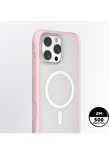 iPhone 16 Pro Max Kılıf Magsafe Uyumlu Airbagli Youngkit Dynamic 2 Serisi Kapak Pembe fiyatları