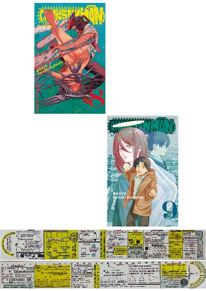 Chainsaw Man 8. 9. Ciltler Manga Seti (Matematik Öğreten Cetvel) - Tatsuki Fujimoto