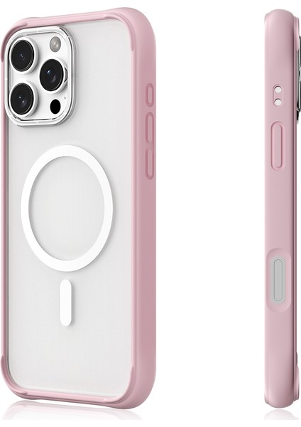 iPhone 16 Pro Max Kılıf Magsafe Uyumlu Airbagli Youngkit Dynamic 2 Serisi Kapak Pembe modelleri