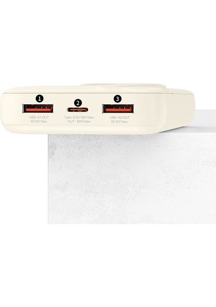 RPB-P48 Powerbank Pd 20W Dijital LED Göstergeli Hızlı Şarj Özellikli 22.5W 10000 mAh Krem fiyatları