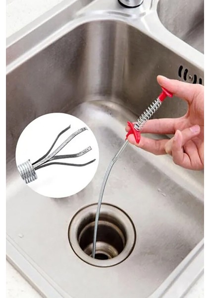 Esnek Lavabo ve Gider Tıkanıklık Açıcı Tel Lavabo Tahliye Aracı Pratik Tel